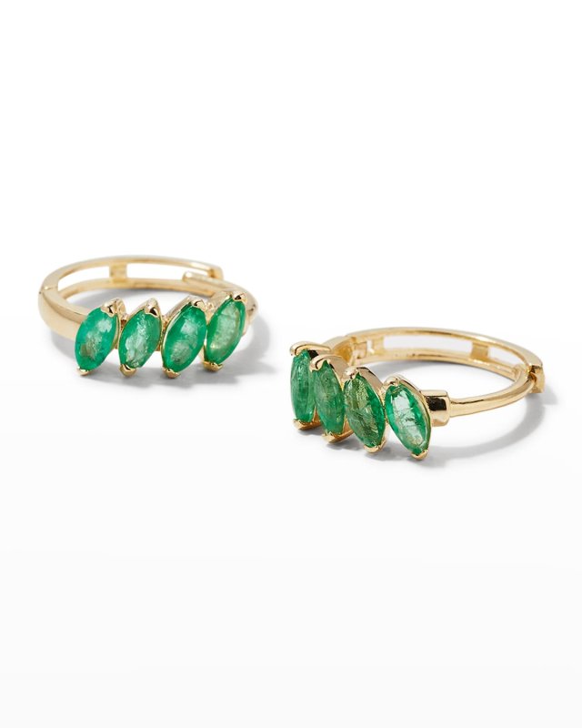 Green with Envy Huggie Earrings